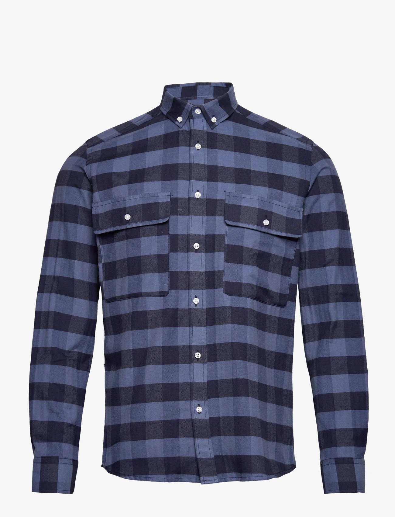 Clean Cut Copenhagen - Sälen Flannel 11 LS - checkered shirts - azure blue - 0