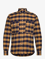 Clean Cut Copenhagen - Sälen Flannel 11 LS - ternede skjorter - dark khaki - 0