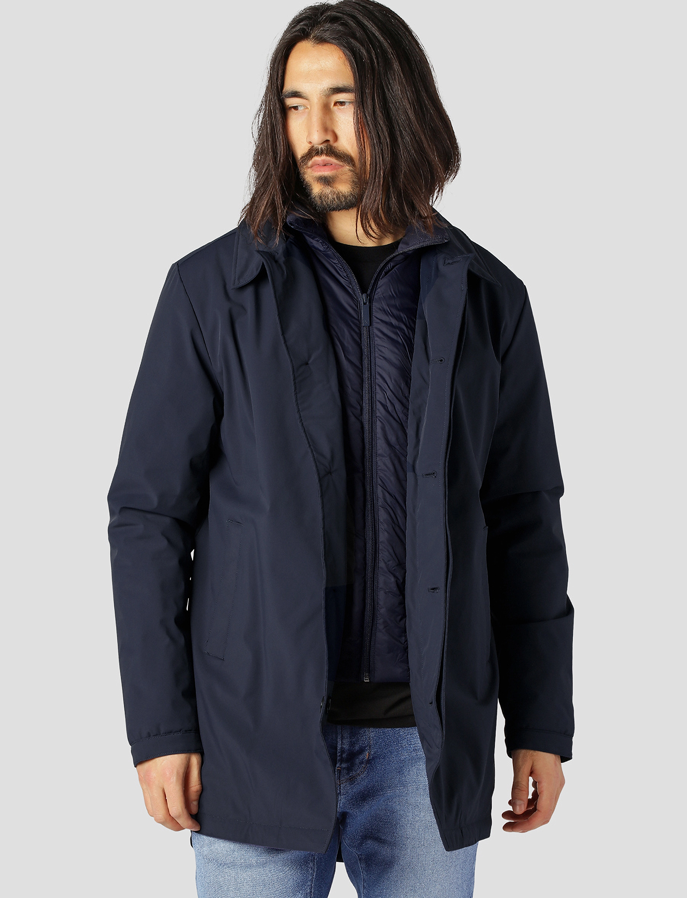 Clean Cut Copenhagen Emerson Carcoat Jacket, L, Jackets, Marineblau - Parkas, Männerswear