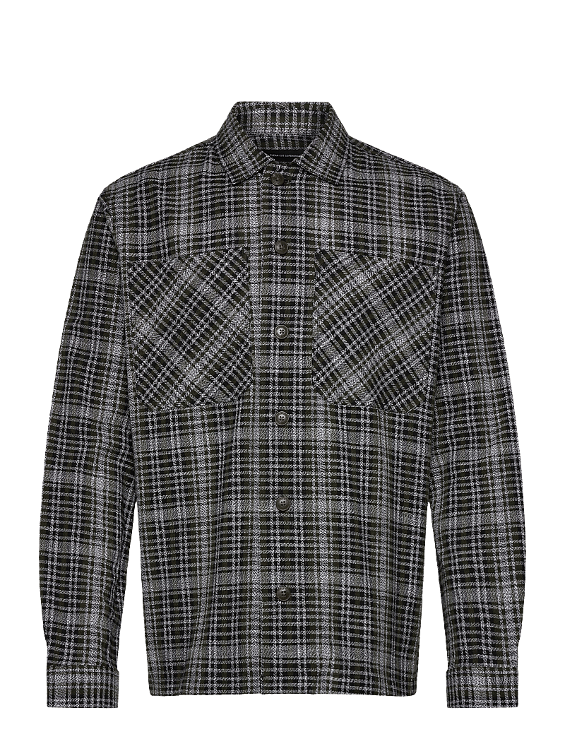 Clean Cut Copenhagen - Konrad Overshirt - kollektioner - grey / army check - 0