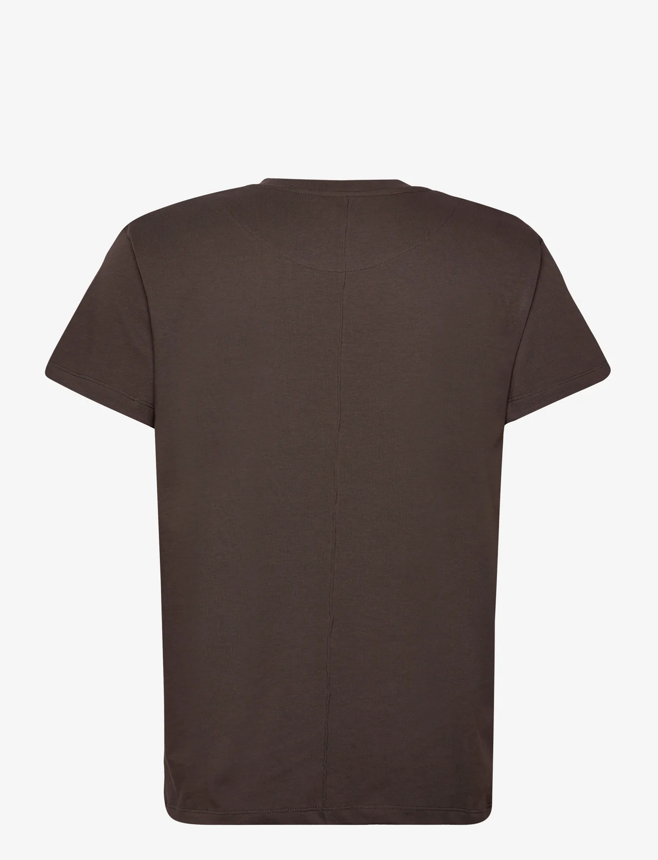 Clean Cut Copenhagen - Stanley Organic Tee - basic t-shirts - dark brown - 1