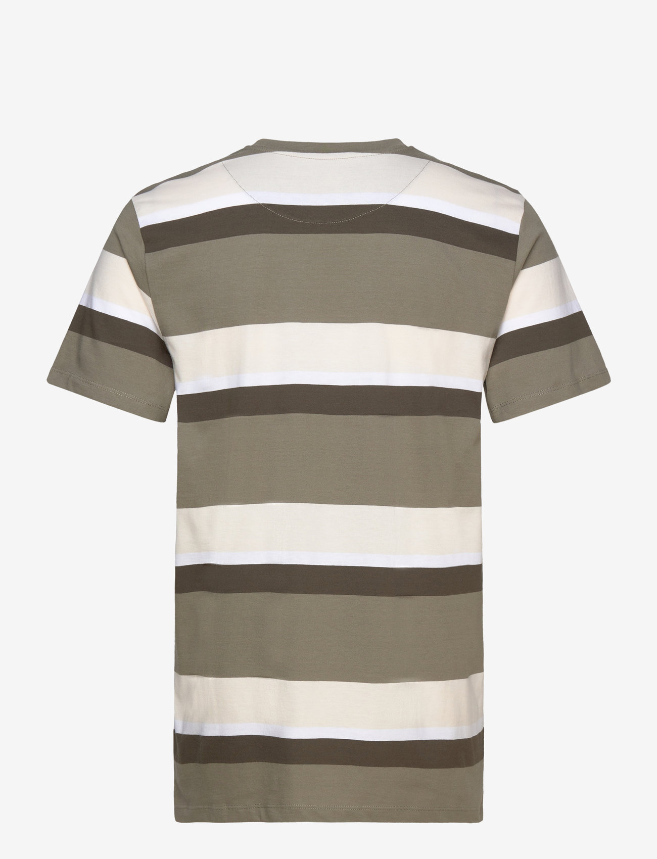 Clean Cut Copenhagen - Bradley Cotton Tee - kortærmede t-shirts - dusty green/ecru - 1