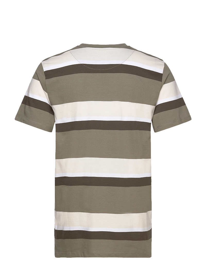 Clean Cut Copenhagen - Bradley Cotton Tee - kortærmede t-shirts - dusty green/ecru - 1