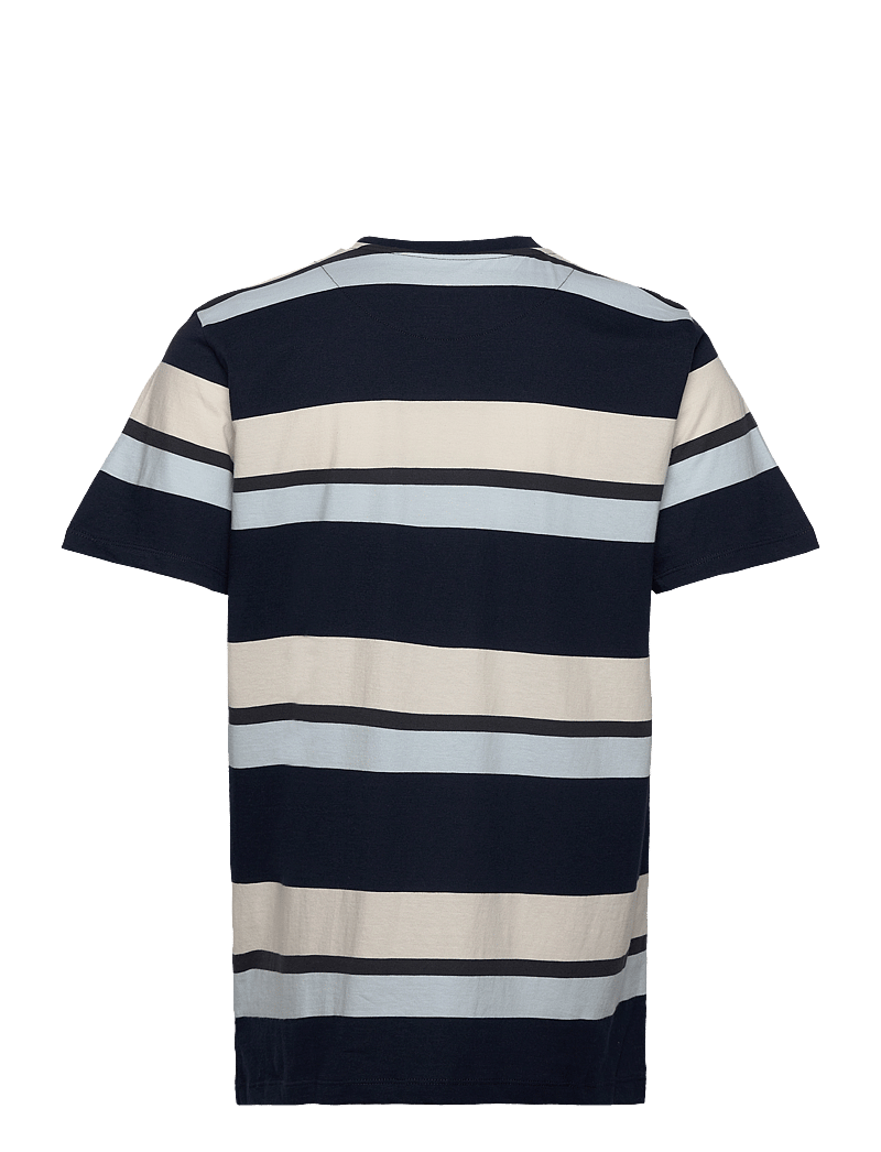 Clean Cut Copenhagen - Bradley Cotton Tee - kortærmede t-shirts - navy/ecru - 2