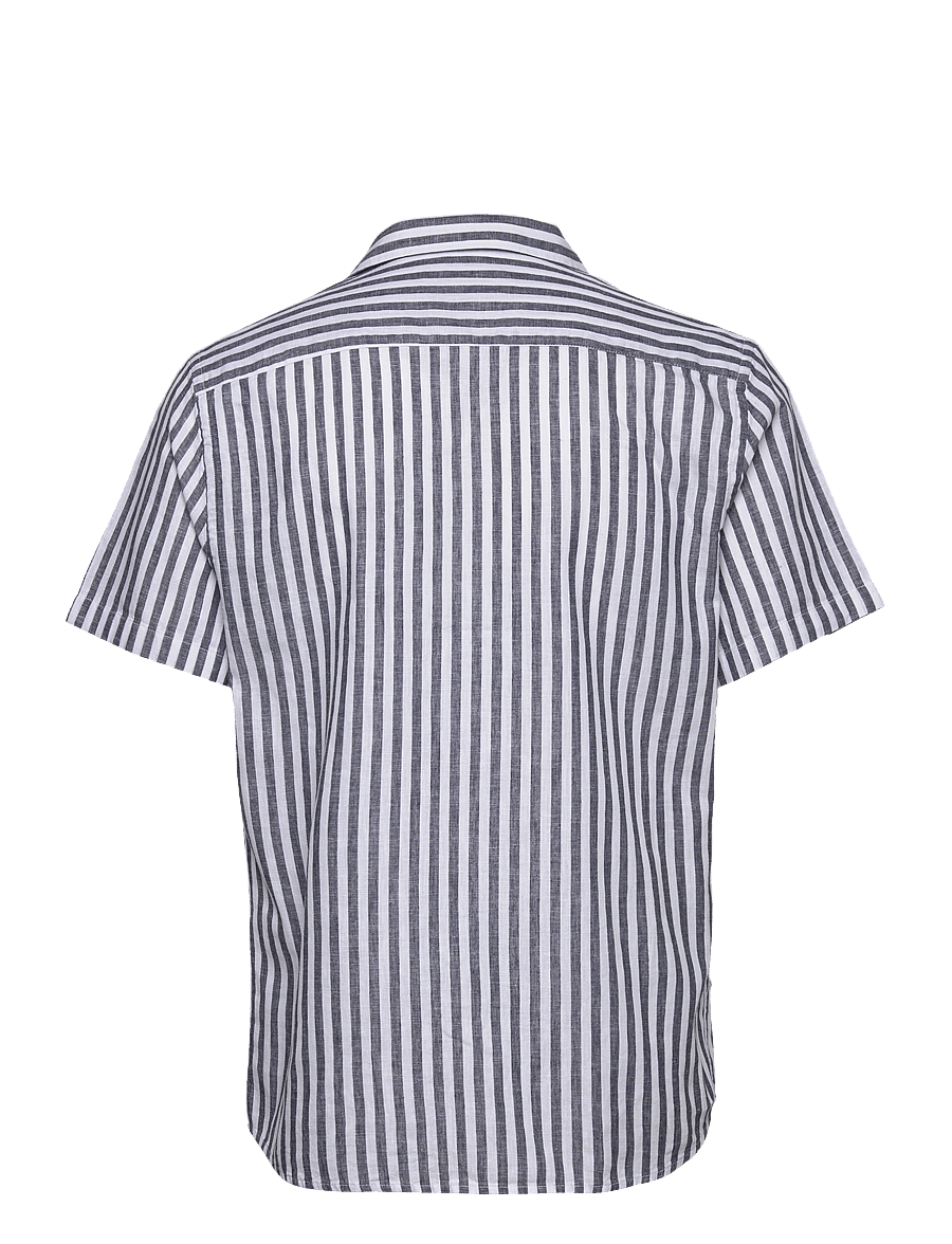 Clean Cut Copenhagen - Giles Bowling Striped Shirt S/S - kurzarmhemden - navy / ecru - 2