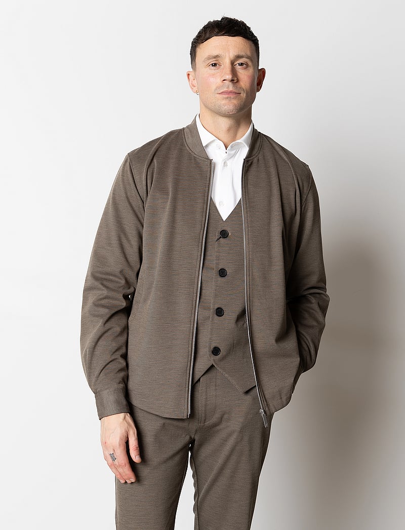 Clean Cut Copenhagen - Brendon jersey jacket - dark khaki - 0