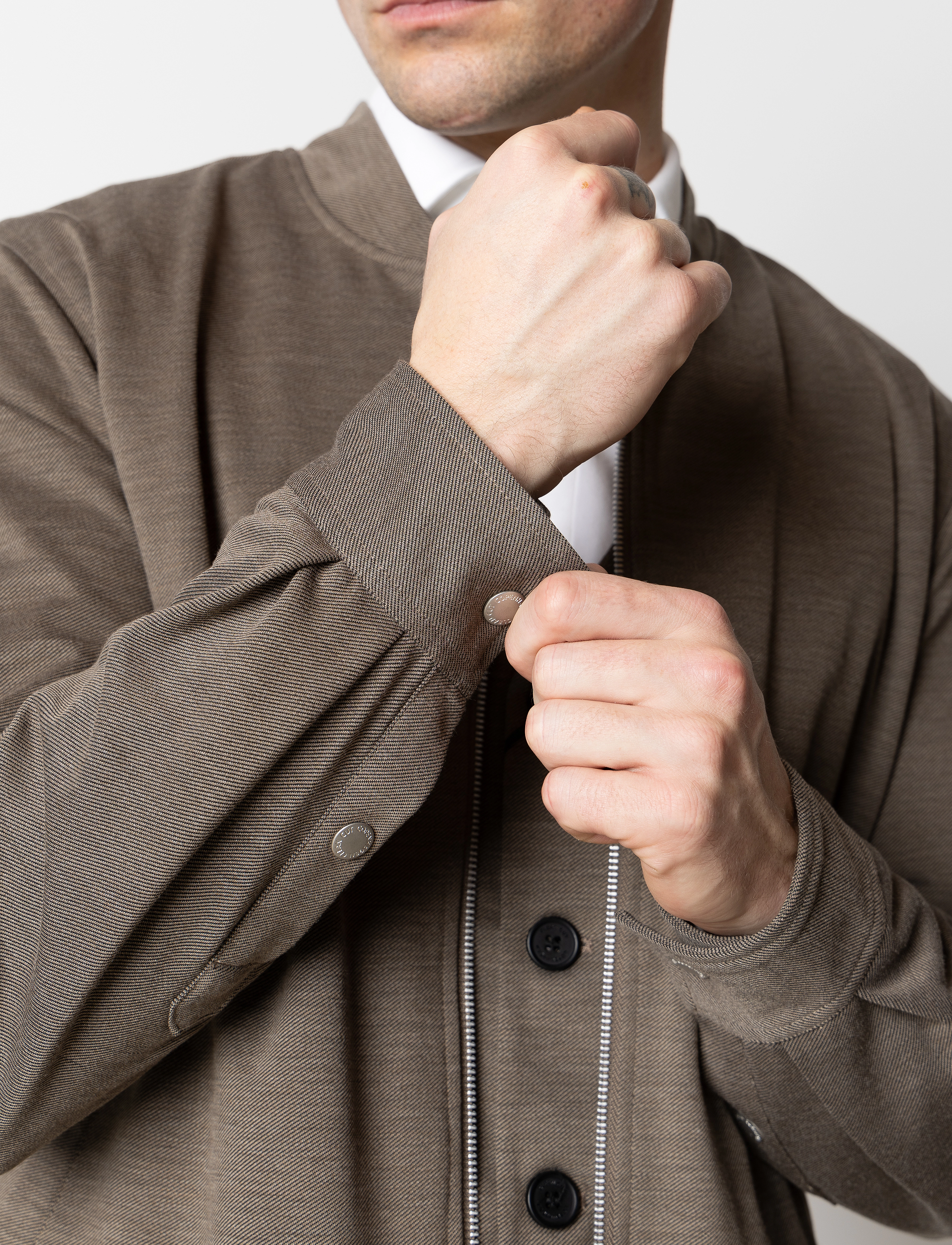 Clean Cut Copenhagen - Brendon jersey jacket - dark khaki - 2
