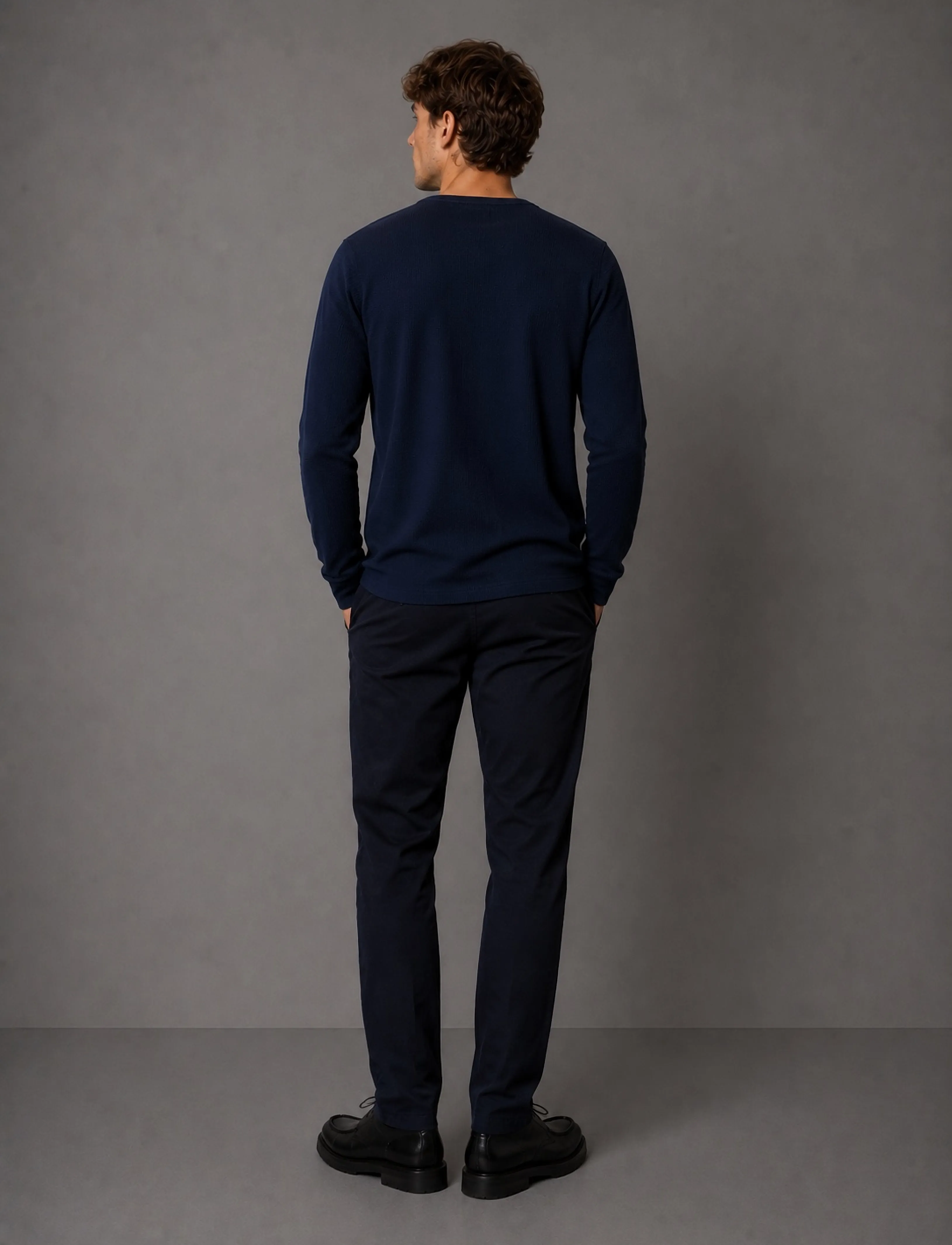 Clean Cut Copenhagen - Copenhagen Brendon Jersey Pants - casual byxor - navy - 4