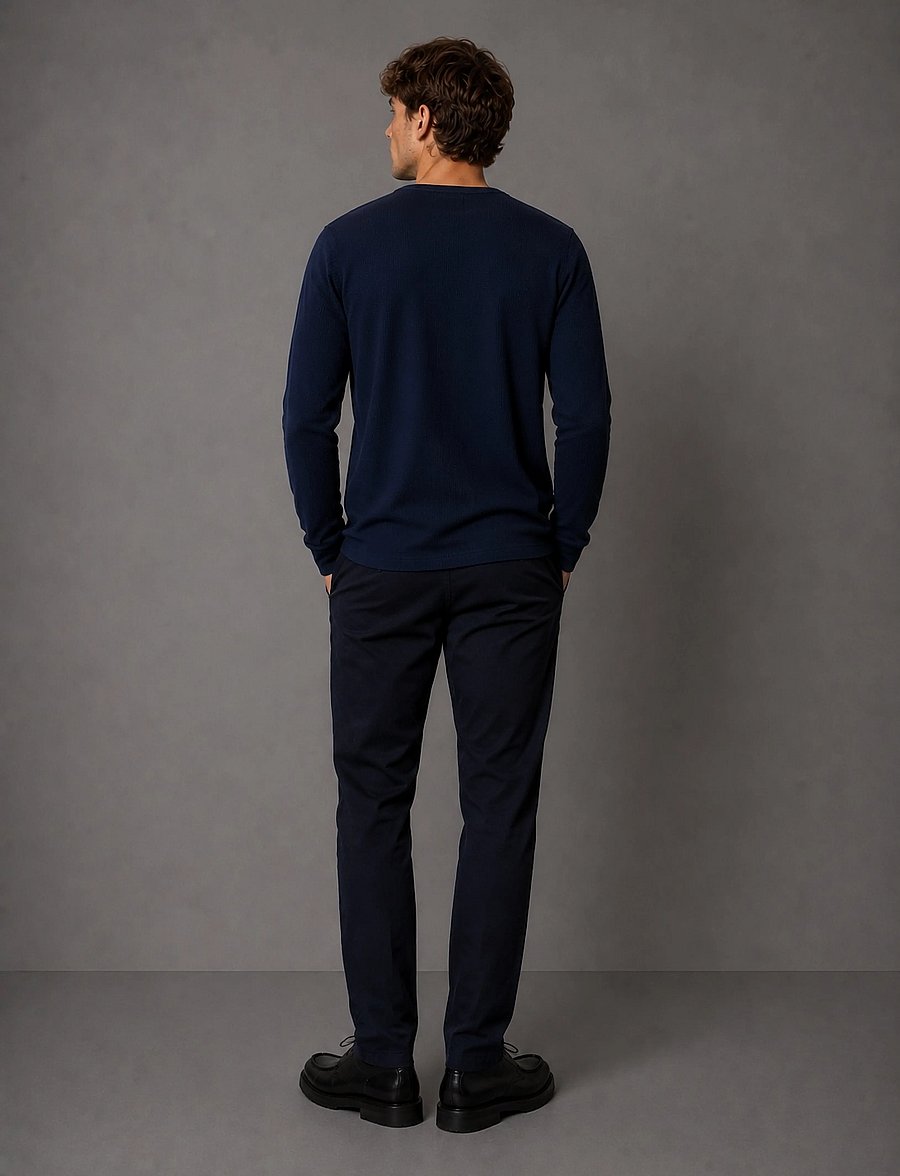 Clean Cut Copenhagen - Copenhagen Brendon Jersey Pants - casual byxor - navy - 4