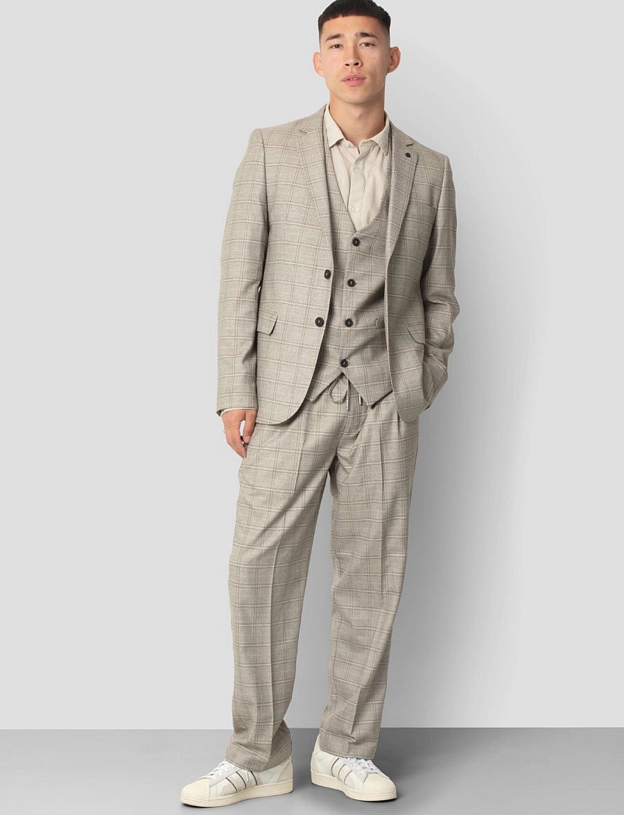 Clean Cut Copenhagen - Storm XO Blazer - einhnepptir blazerar - brown check - 0
