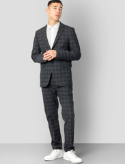 Clean Cut Copenhagen - Milano XO Terry Pants - suit trousers - dark grey check - 2