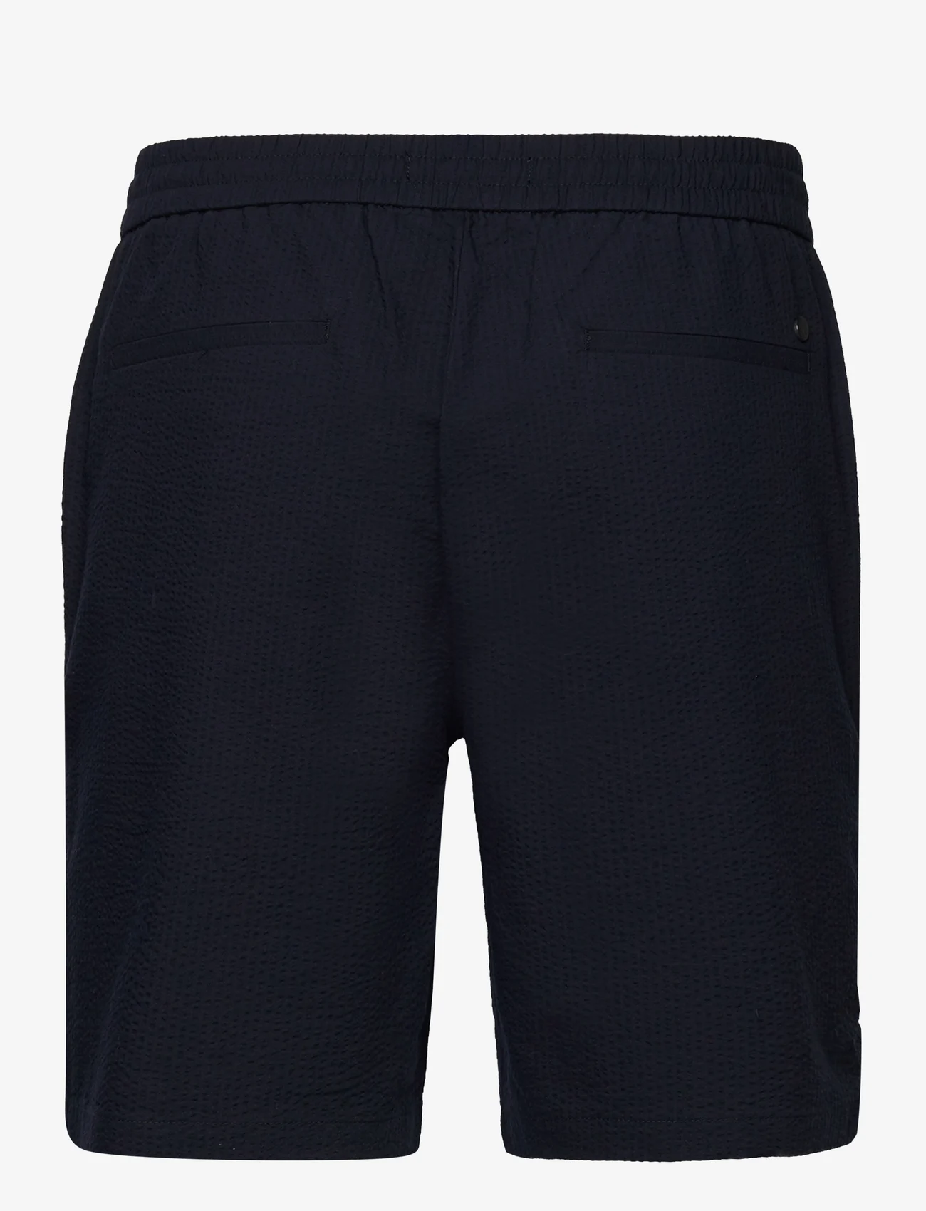 Clean Cut Copenhagen - Barcelona Julius Seersucker Shorts - kasdienio stiliaus šortai - navy - 1