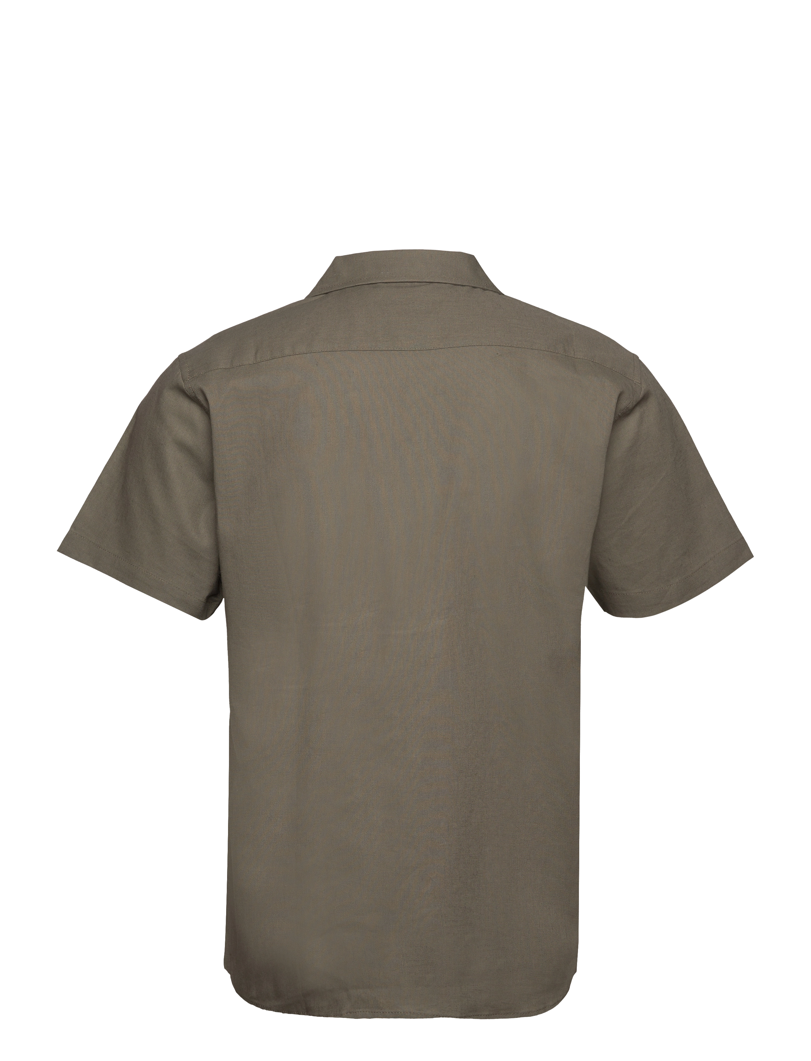 Clean Cut Copenhagen - Bowling Cotton Linen Shirt S/S - hørskjorter - dusty green - 2