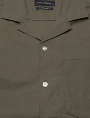Clean Cut Copenhagen - Bowling Cotton Linen Shirt S/S - basic skjortor - dusty green - 3