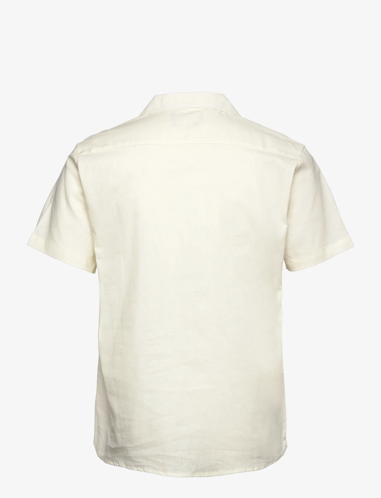 Clean Cut Copenhagen - Bowling Cotton Linen Shirt S/S - basic shirts - ecru - 1