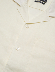 Clean Cut Copenhagen - Bowling Cotton Linen Shirt S/S - basic shirts - ecru - 4