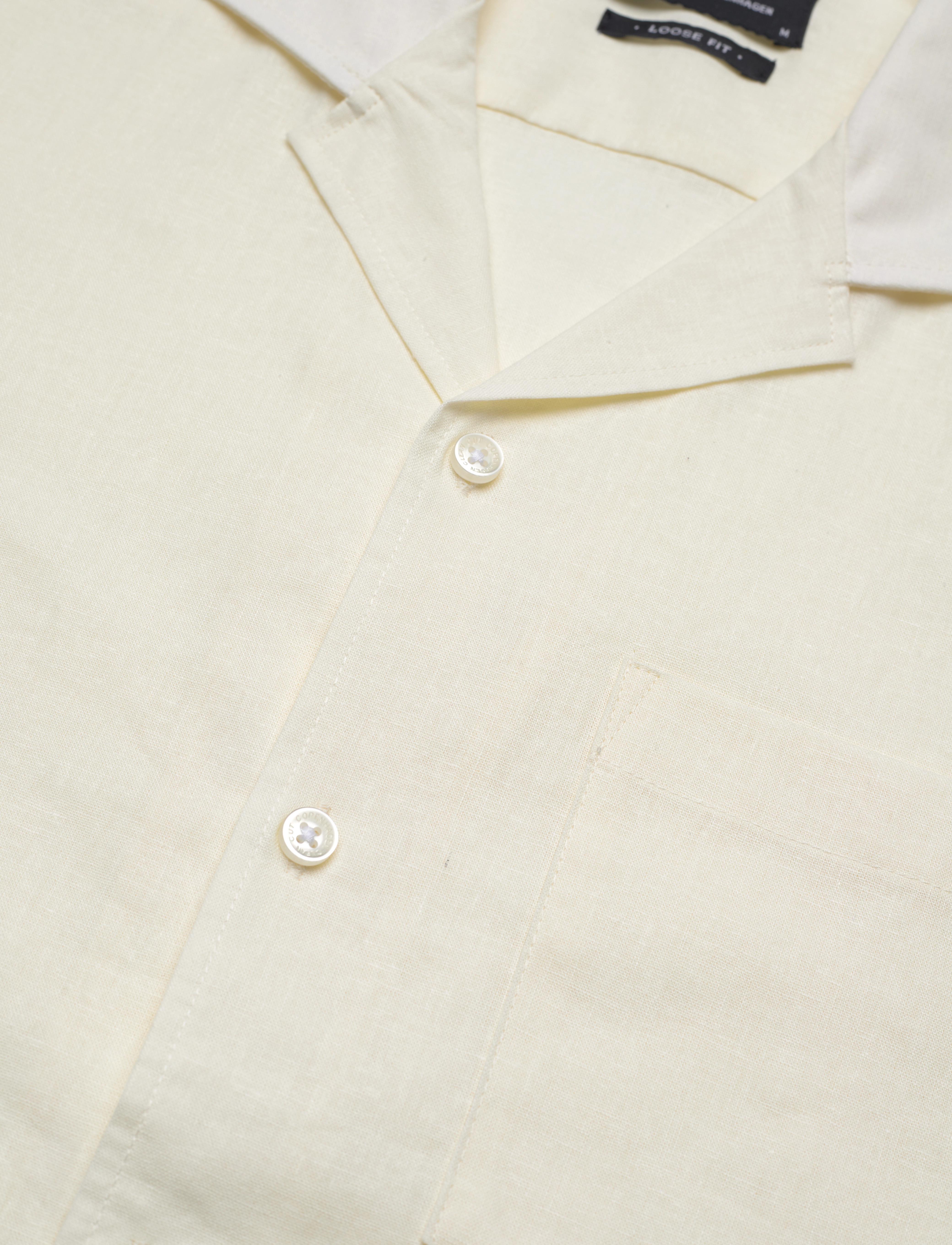 Clean Cut Copenhagen - Bowling Cotton Linen Shirt S/S - leinenhemden - ecru - 4