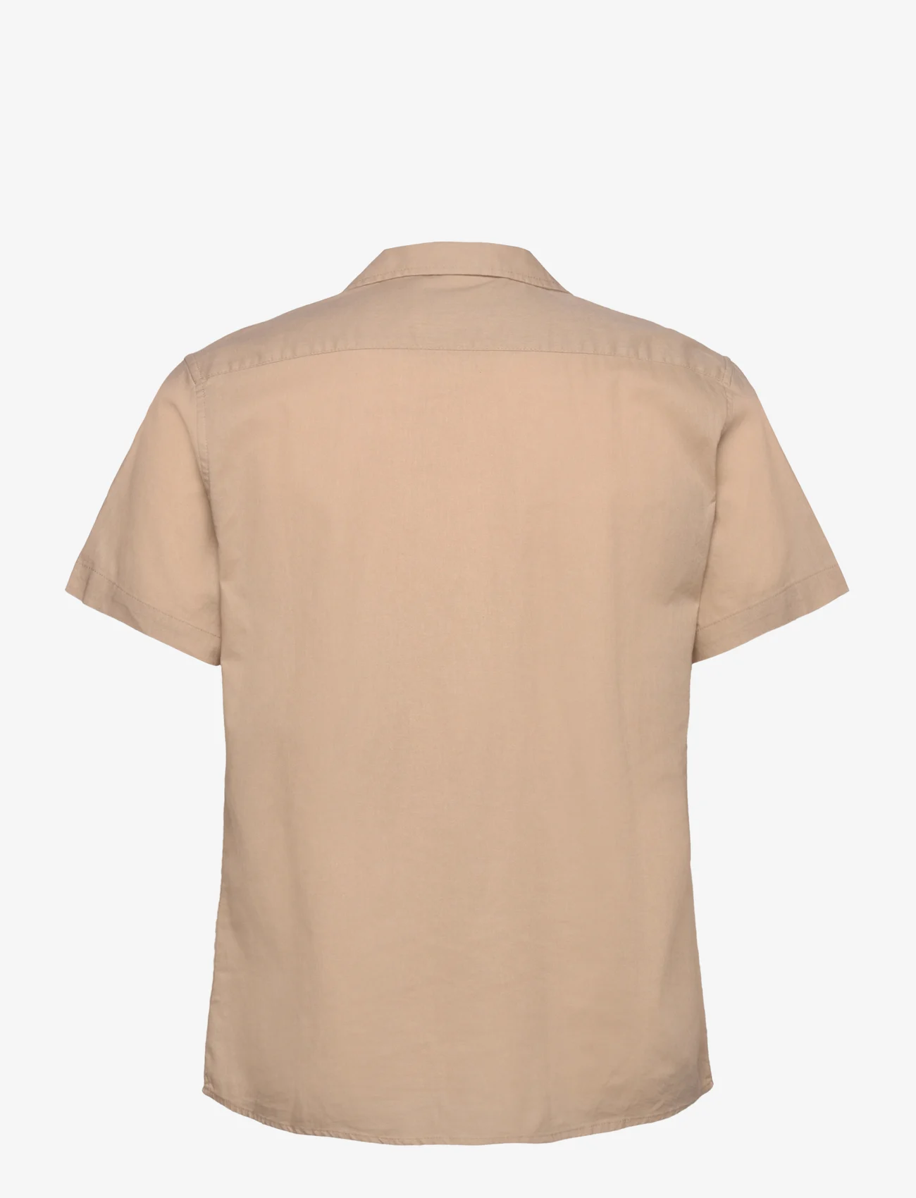 Clean Cut Copenhagen - Bowling Cotton Linen Shirt S/S - basic-hemden - khaki - 1