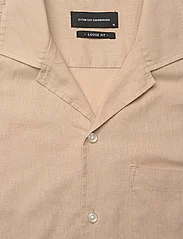 Clean Cut Copenhagen - Bowling Cotton Linen Shirt S/S - basic shirts - khaki - 3