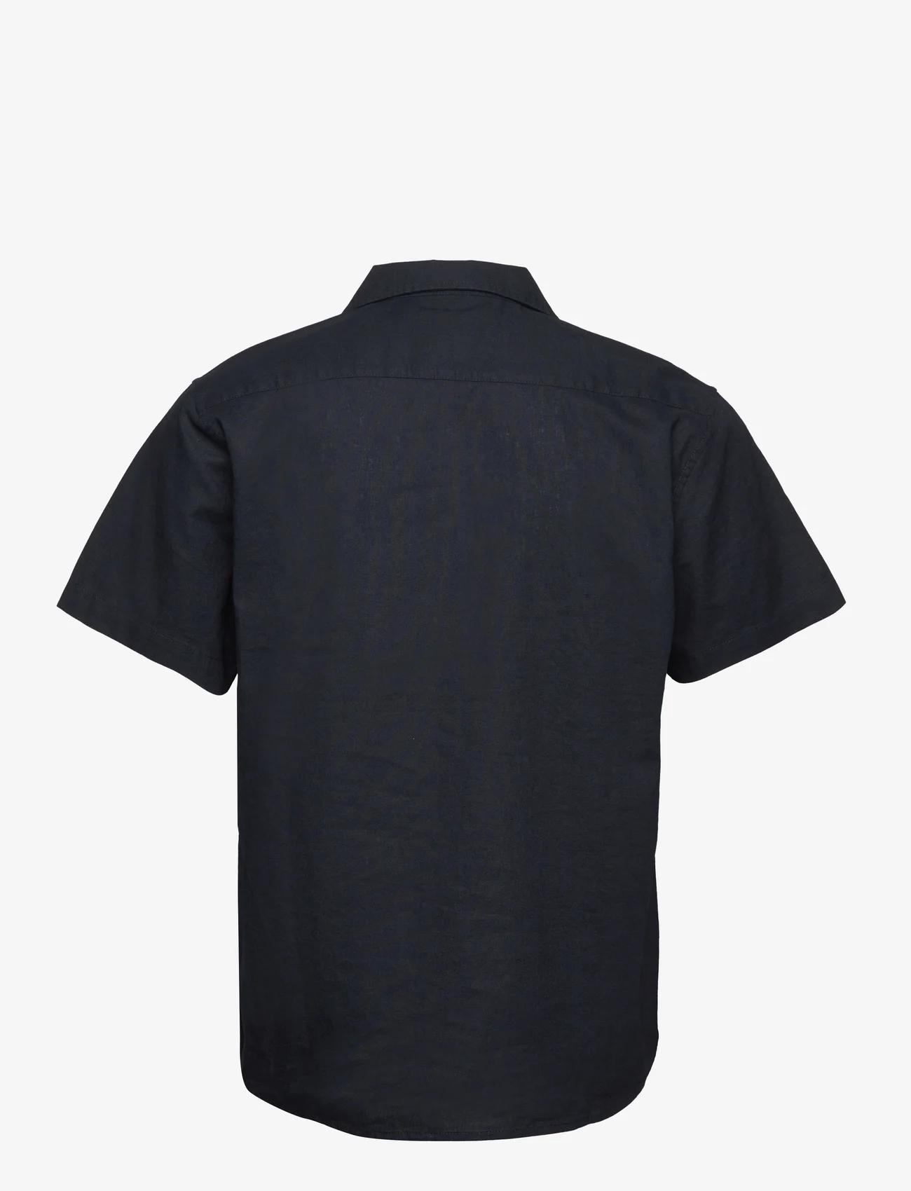 Clean Cut Copenhagen - Bowling Cotton Linen Shirt S/S - laisvalaikio marškiniai - navy - 1