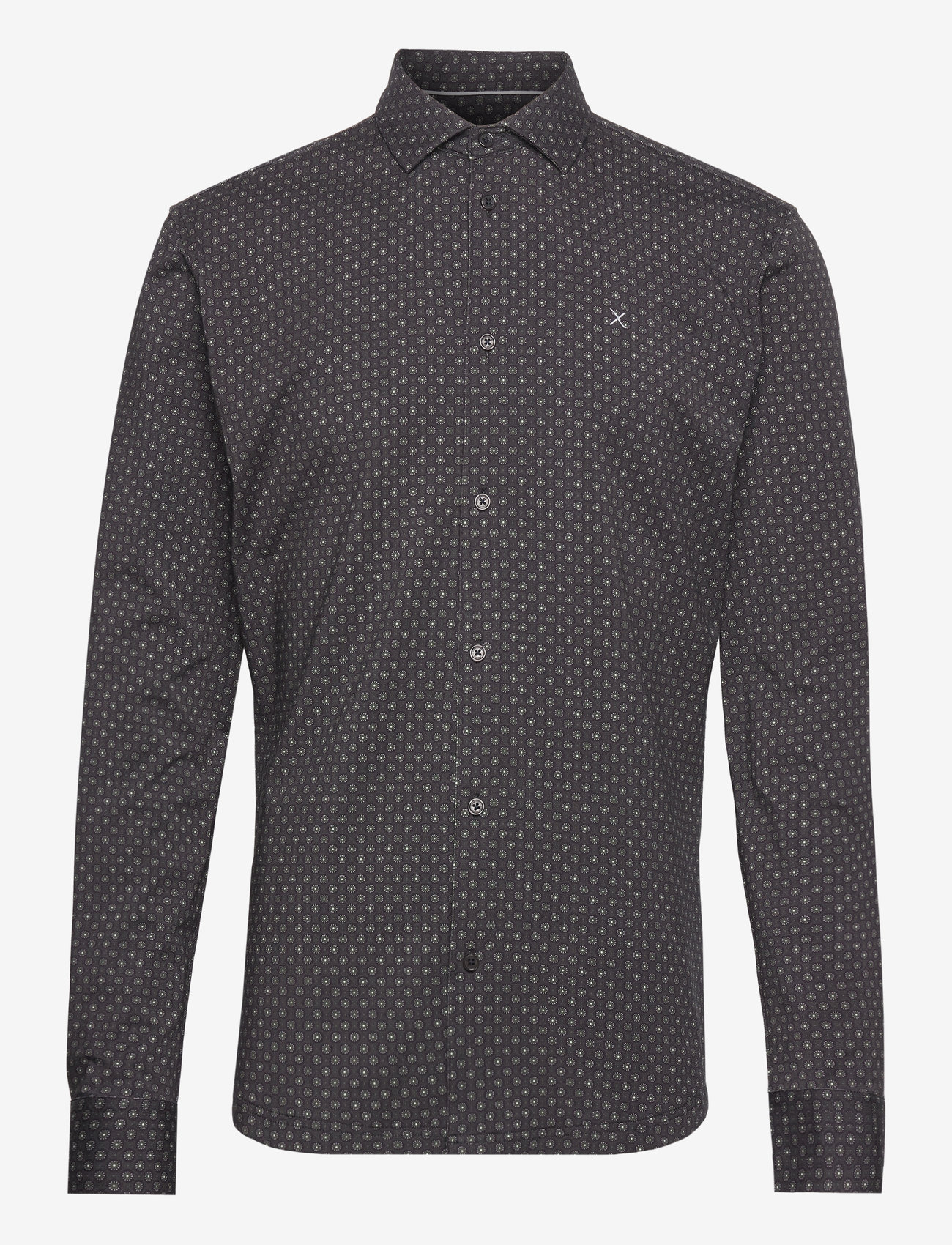 Clean Cut Copenhagen - Clean Formal AOP Stretch Shirt LS - pattern shirts - col - 1