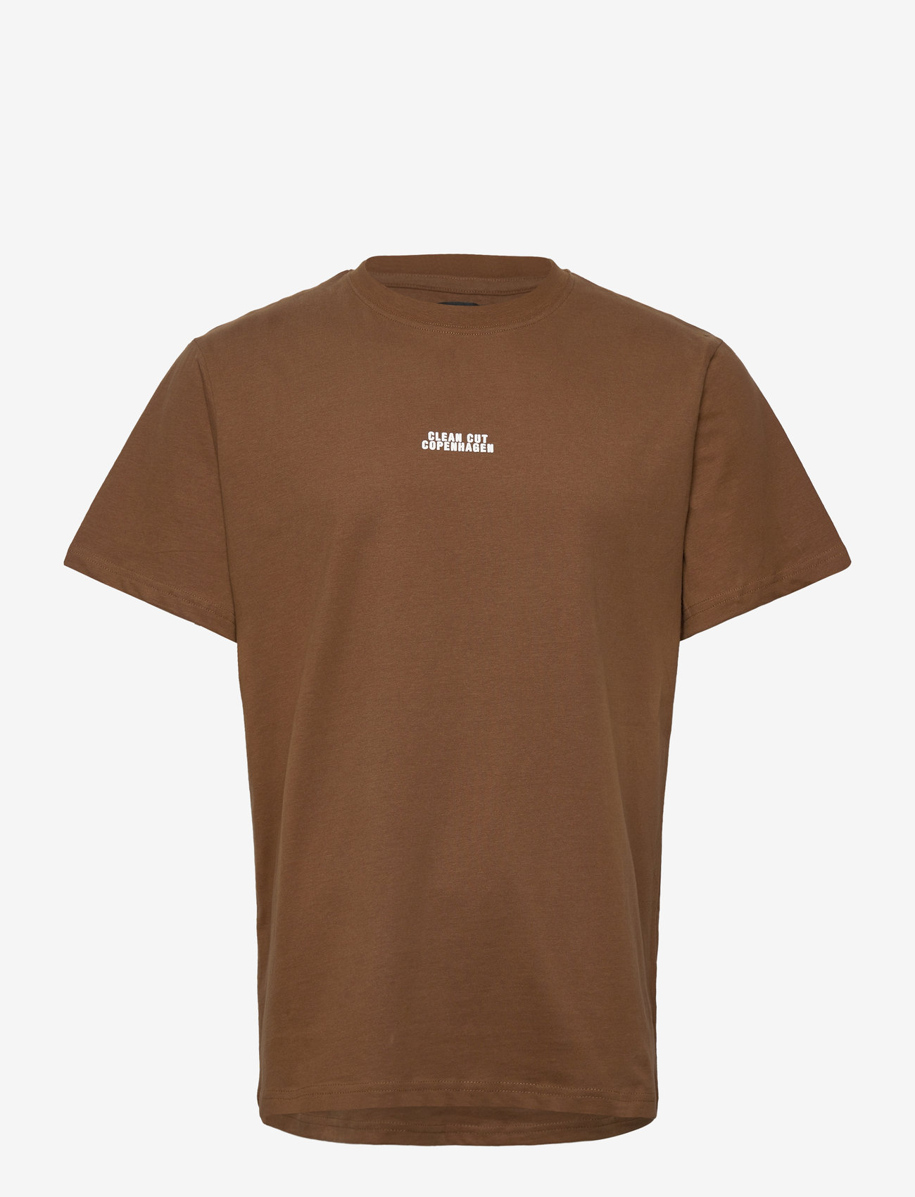Clean Cut Copenhagen - Cohen Brushed Tee SS - laveste priser - brown - 0