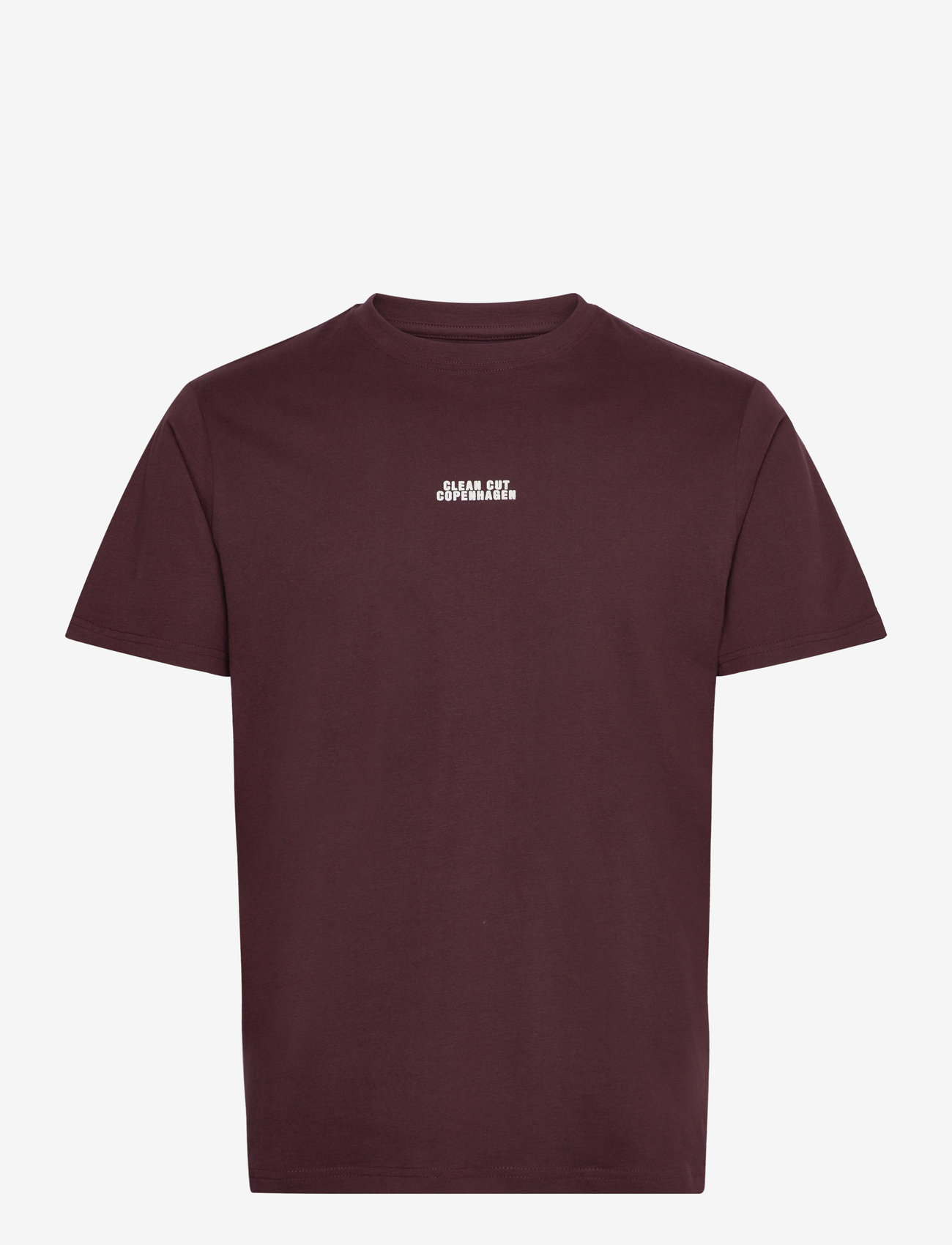 Clean Cut Copenhagen - Cohen Brushed Tee SS - autumn clothing - dark plum - 0