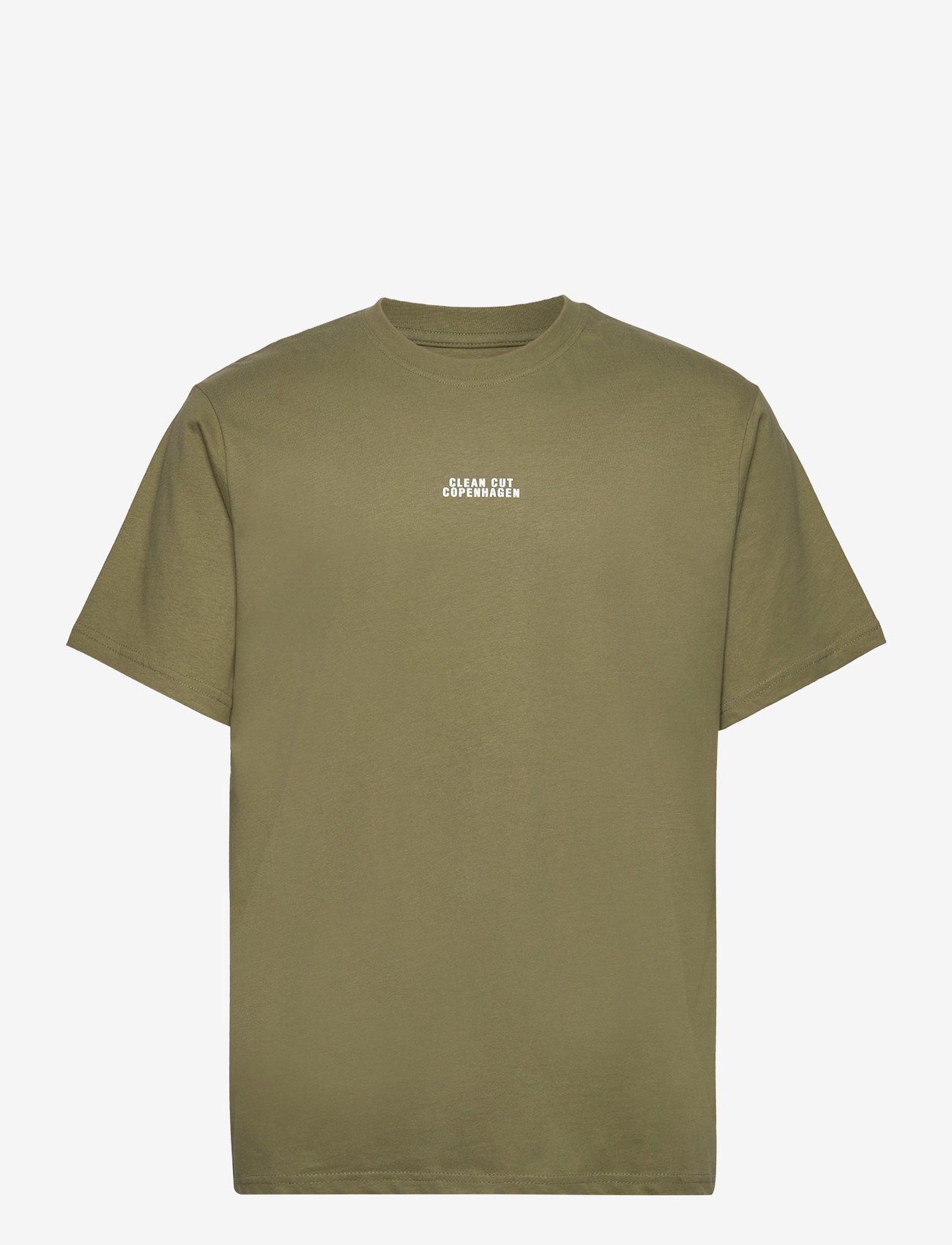 Clean Cut Copenhagen - Cohen Brushed Tee SS - kortærmede t-shirts - dusty green - 1