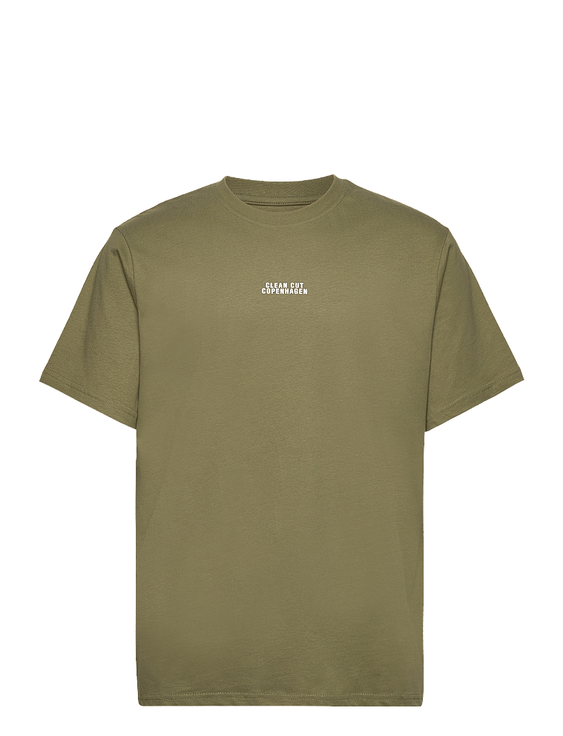 Clean Cut Copenhagen - Cohen Brushed Tee SS - kortærmede t-shirts - dusty green - 1