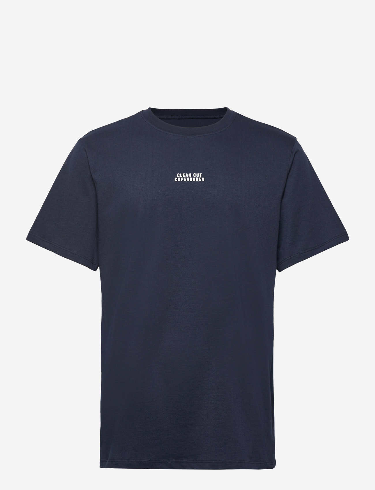 Clean Cut Copenhagen - Cohen Brushed Tee SS - kortärmade t-shirts - navy - 1