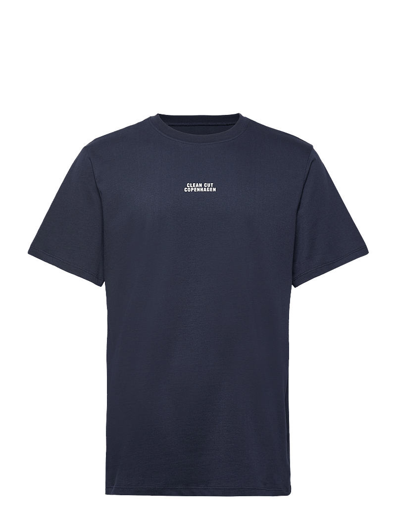 Clean Cut Copenhagen - Cohen Brushed Tee SS - kortärmade t-shirts - navy - 1