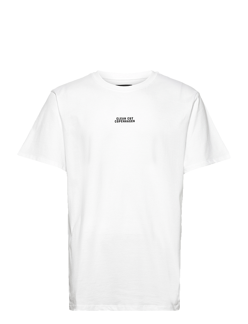 Clean Cut Copenhagen - Cohen Brushed Tee SS - kortärmade t-shirts - white - 1