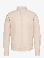 Jamie Cotton Linen Shirt LS - SAND MELANGE