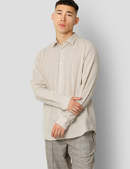 Clean Cut Copenhagen - Jamie Cotton Linen Shirt LS - koszule lniane - sand melange - 0