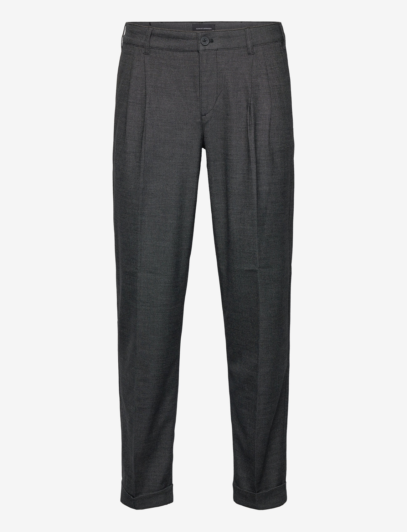 Clean Cut Copenhagen - Lyon XO Milo Pleat Pants - kostymbyxor - dark grey - 0