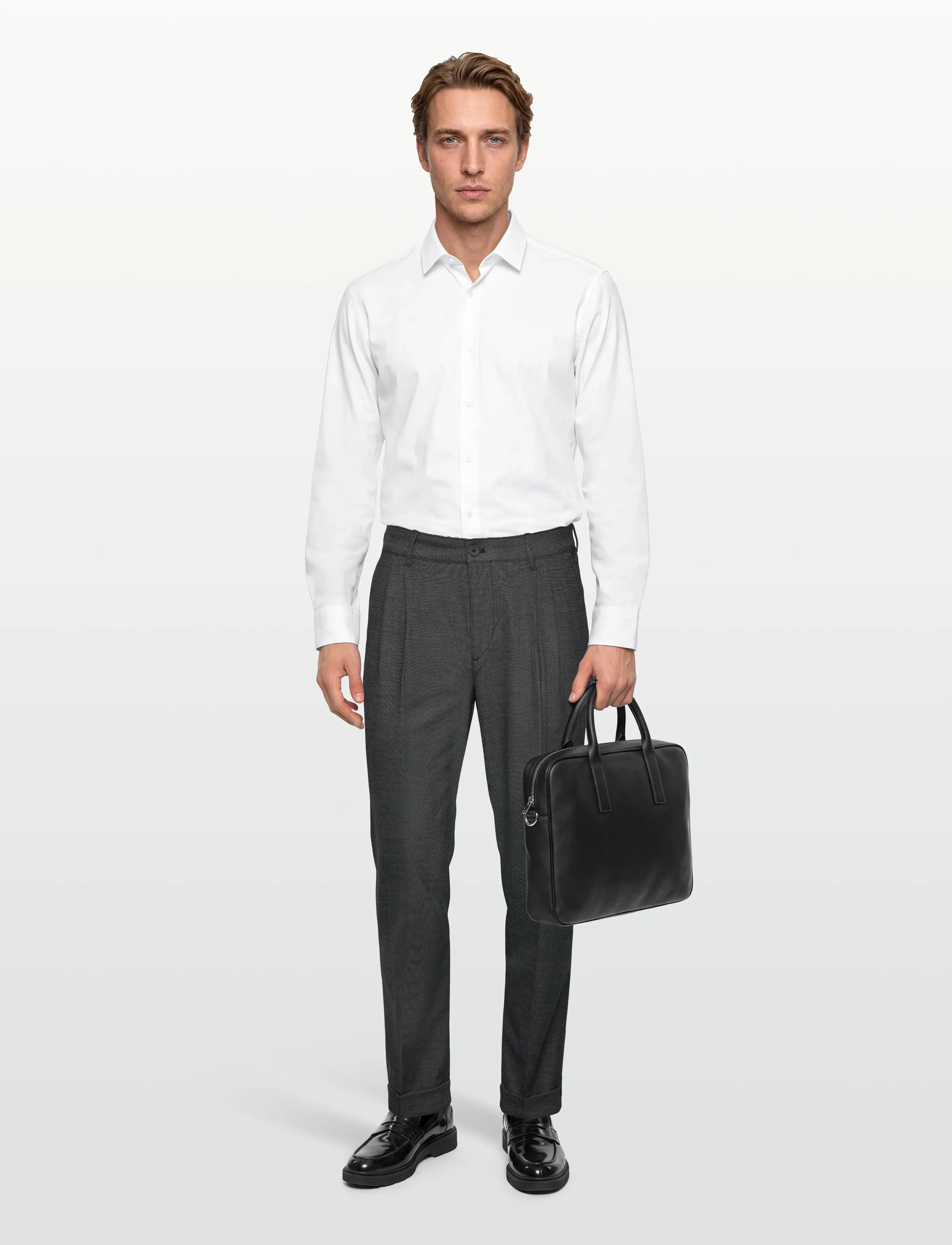 Clean Cut Copenhagen Lyon XO Milo Pleat Pants - Kleidung - DARK GREY / grey