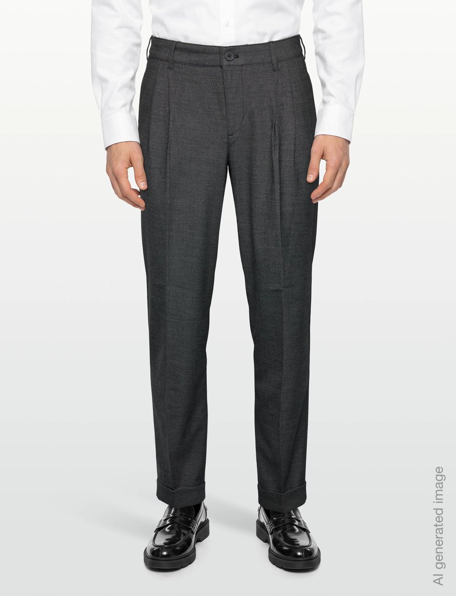 Clean Cut Copenhagen - Lyon XO Milo Pleat Pants - Ülikonnapüksid - dark grey - 3