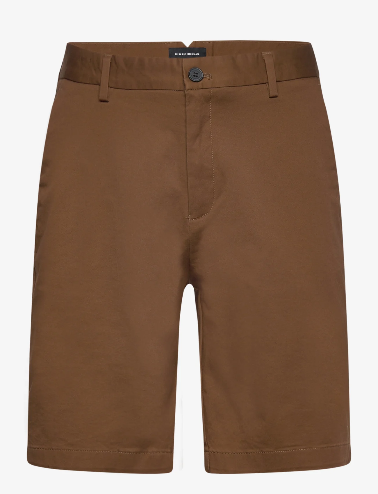 Clean Cut Copenhagen - Milano Twill Shorts - chinos shorts - dark brown - 0