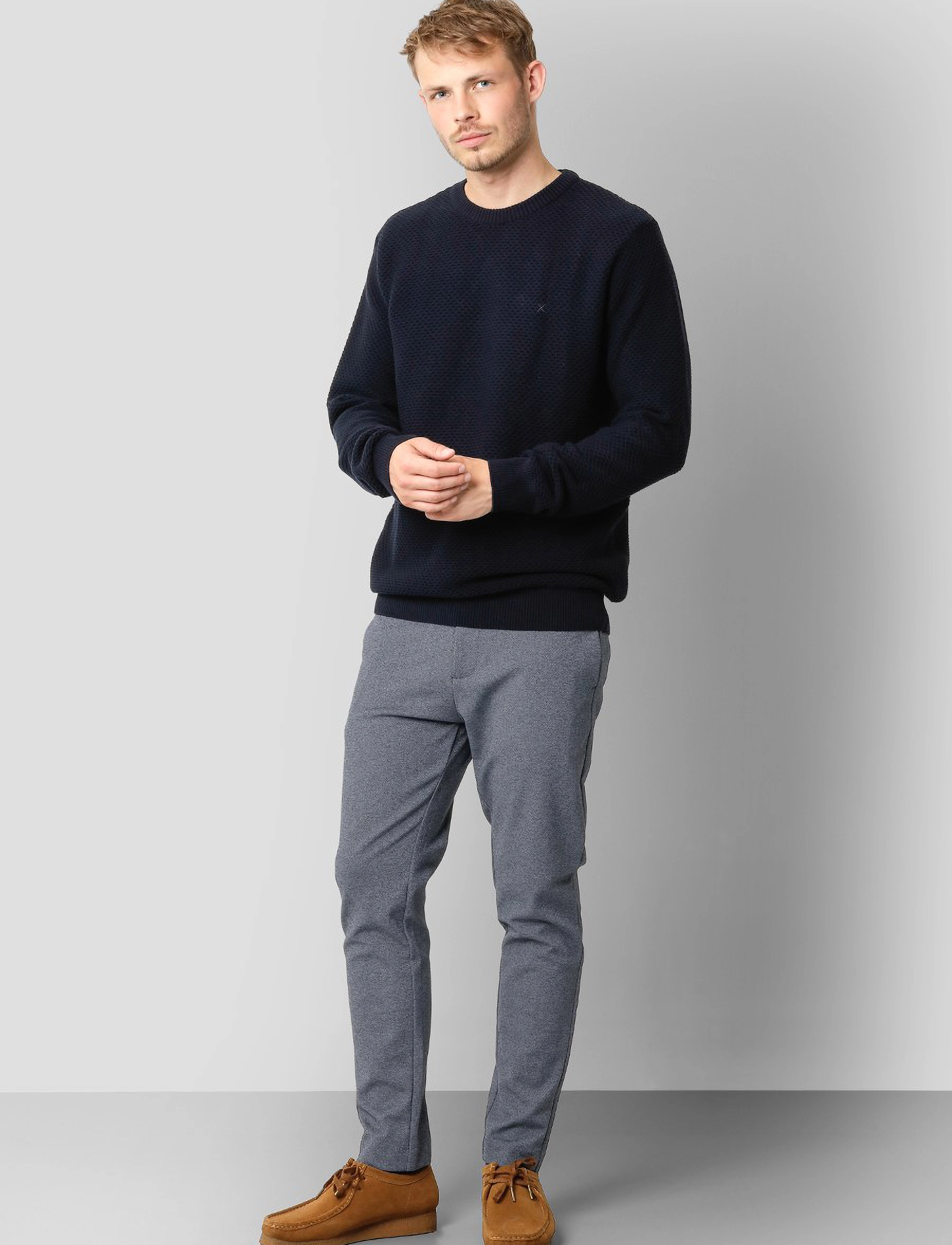 Clean Cut Copenhagen - Oliver Recycled O-neck Knit - dark navy - 2