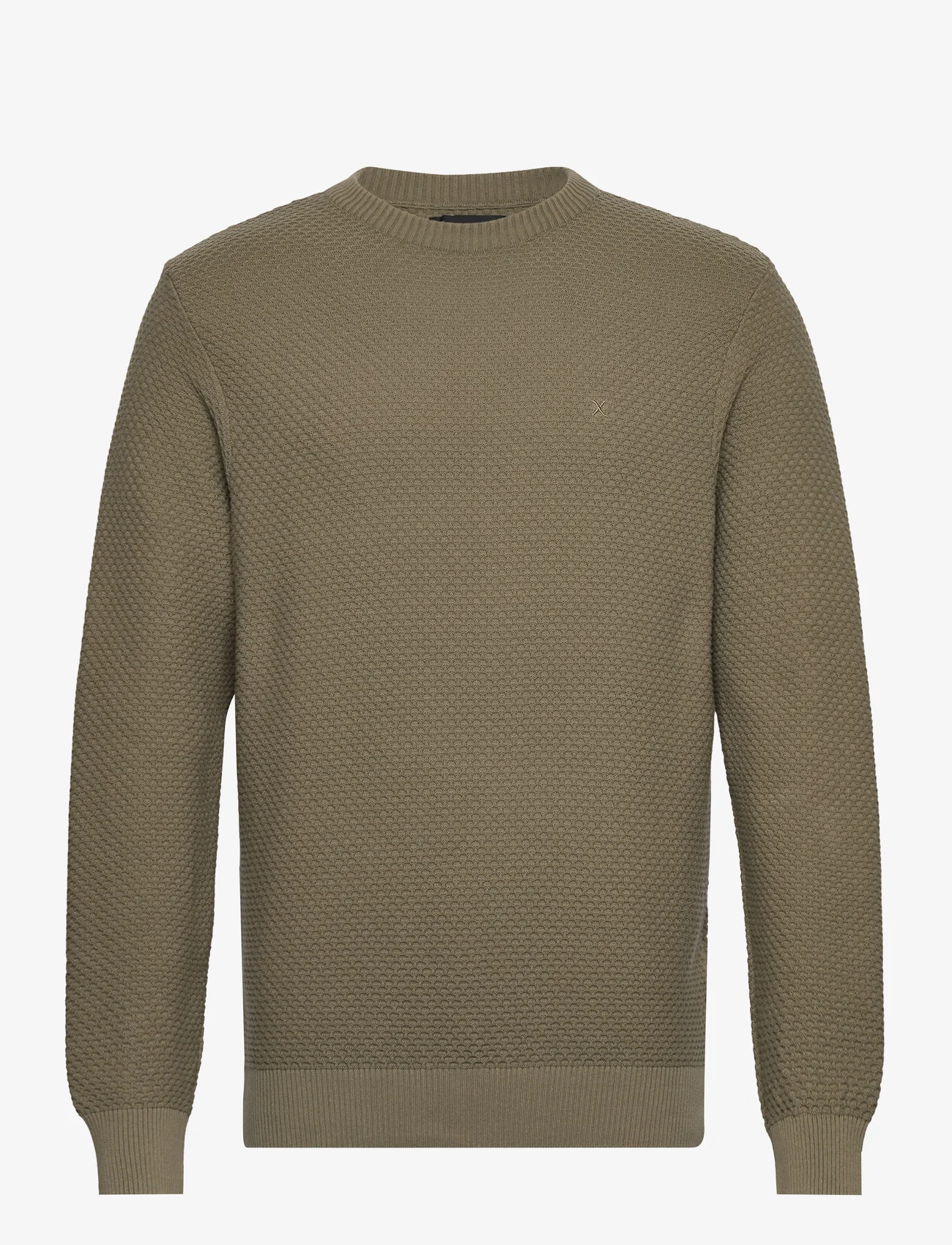 Clean Cut Copenhagen - Oliver Recycled O-neck Knit - knitted round necks - dusty green - 0