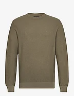 Oliver Recycled O-neck Knit - DUSTY GREEN