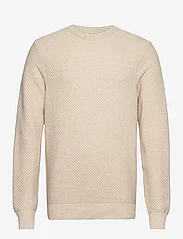 Clean Cut Copenhagen - Oliver Recycled O-neck Knit - knitted round necks - sand - 0