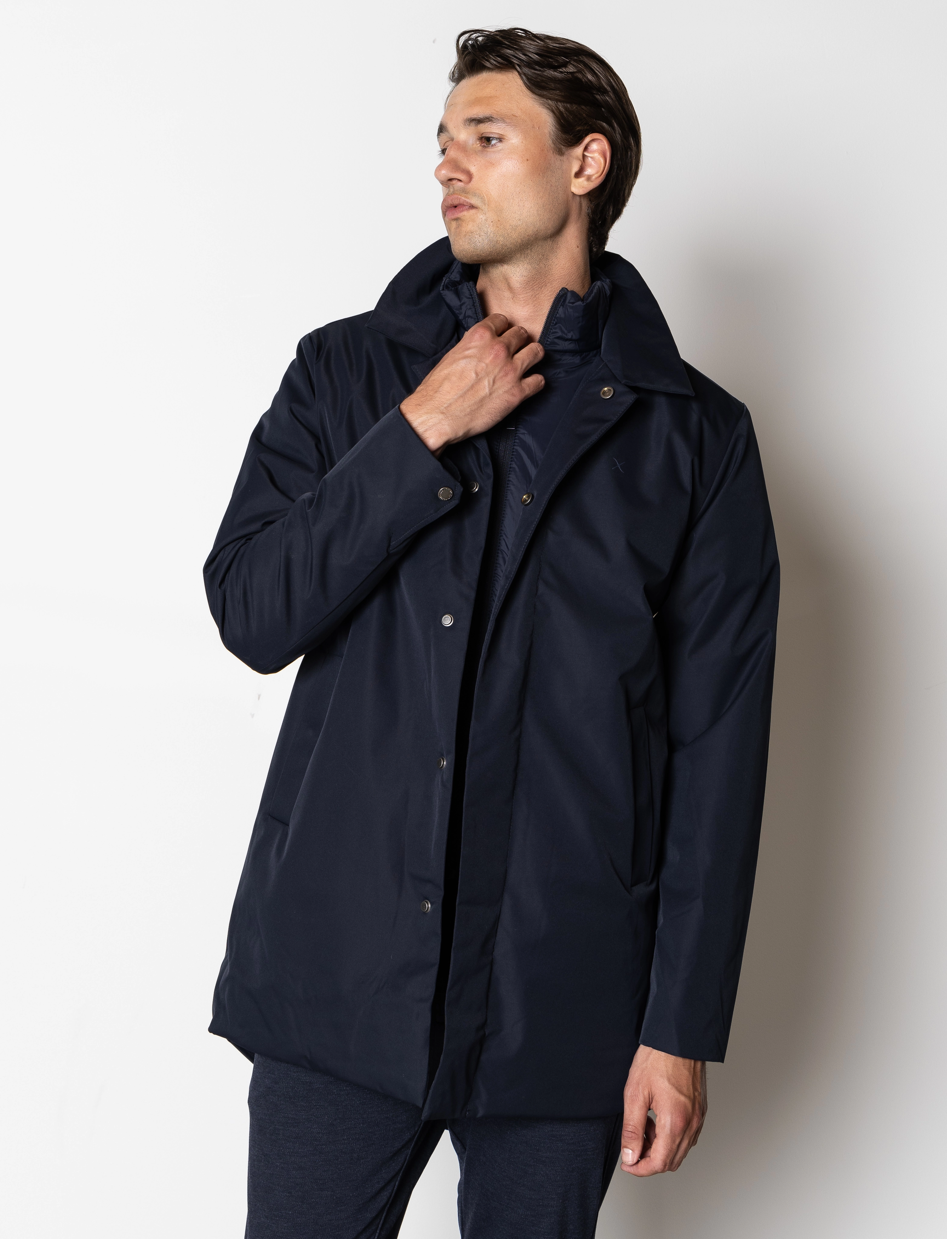 Clean Cut Copenhagen Blake Mix Coat, XXL, Navy, Jakker > Parkaer, Herre