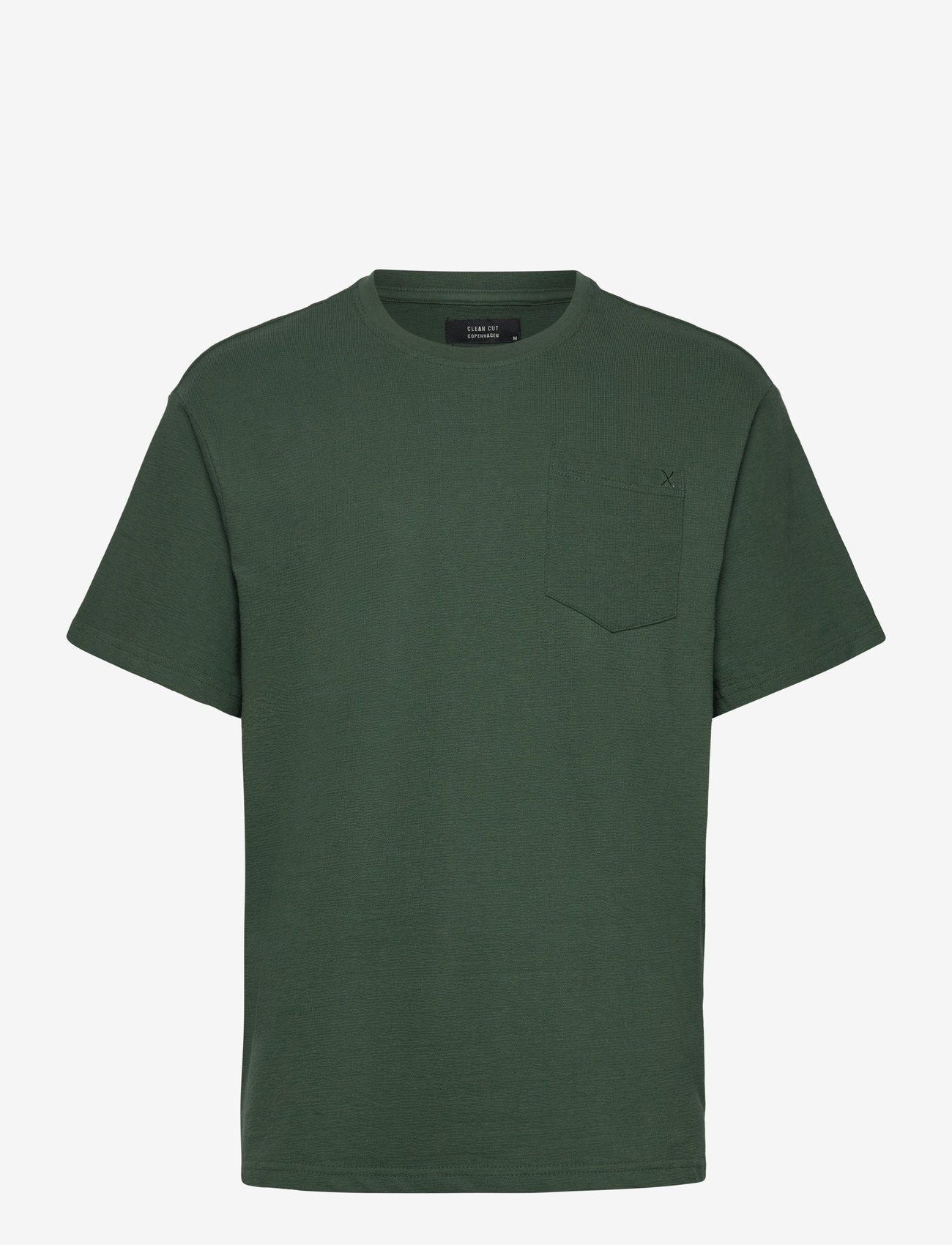 Clean Cut Copenhagen - Calton Structured Tee - herbstliche kleidung - dark green - 0