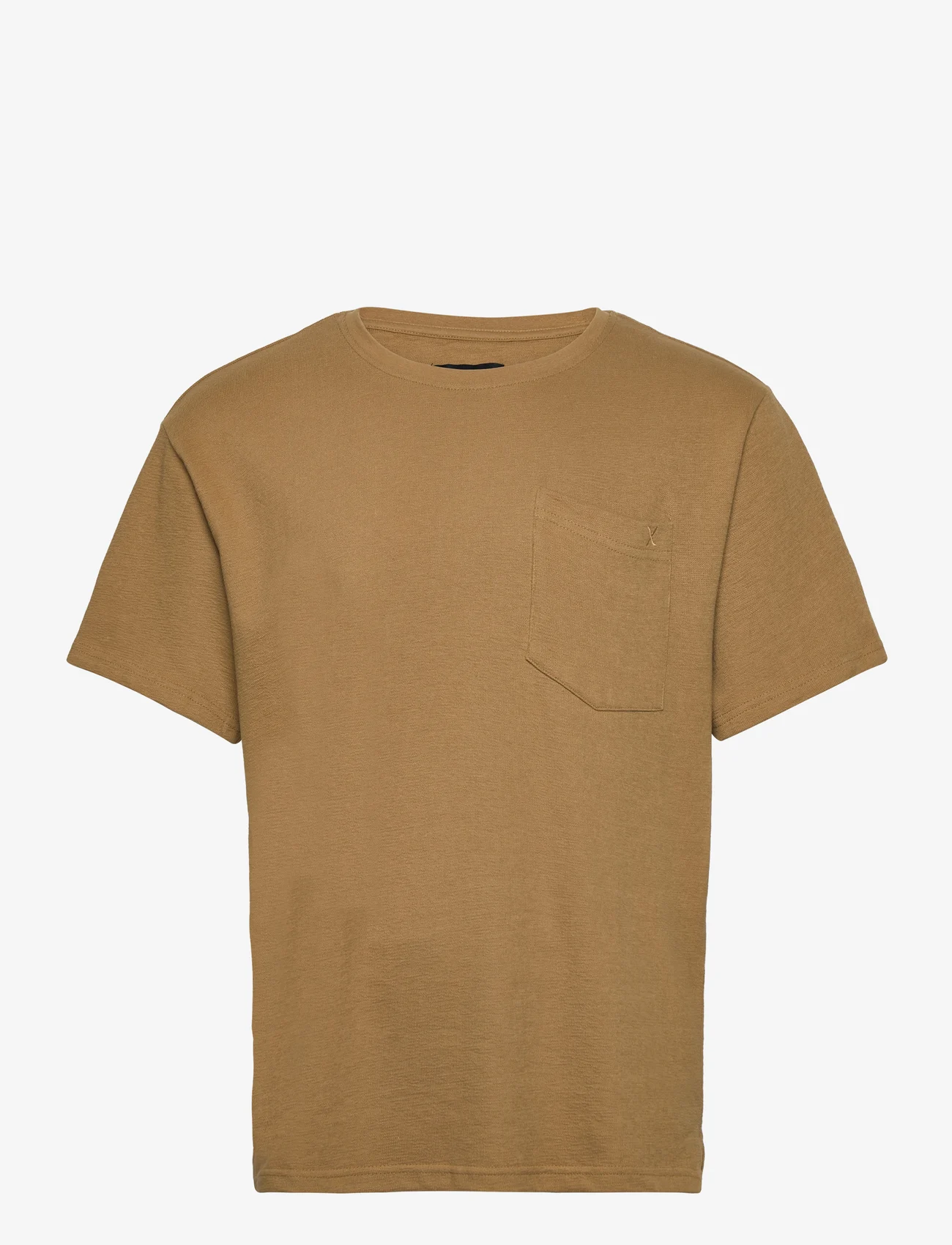 Clean Cut Copenhagen - Calton Structured Tee - basic t-shirts - dark khaki - 0