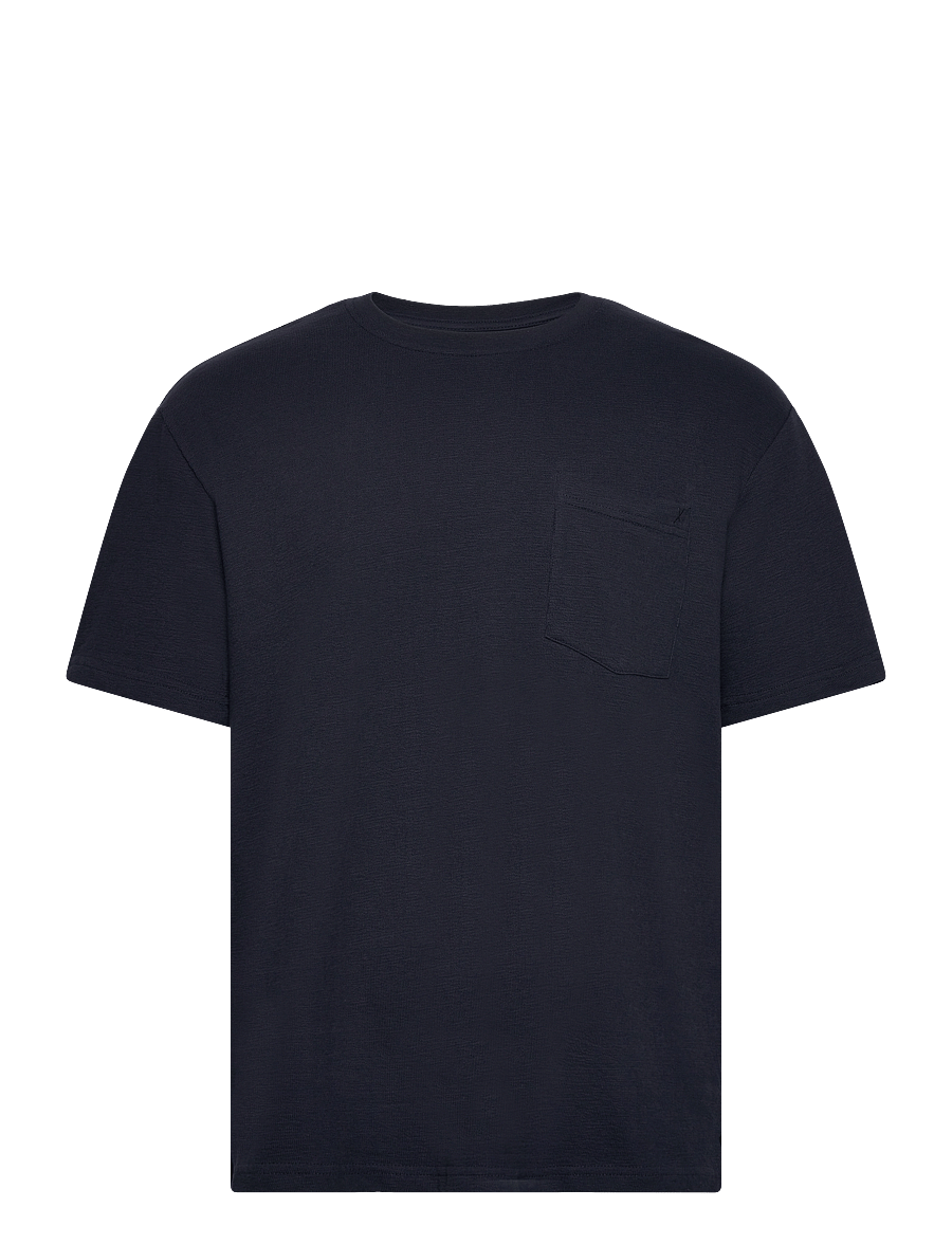 Clean Cut Copenhagen - Calton Structured Tee - kortärmade t-shirts - dark navy - 1
