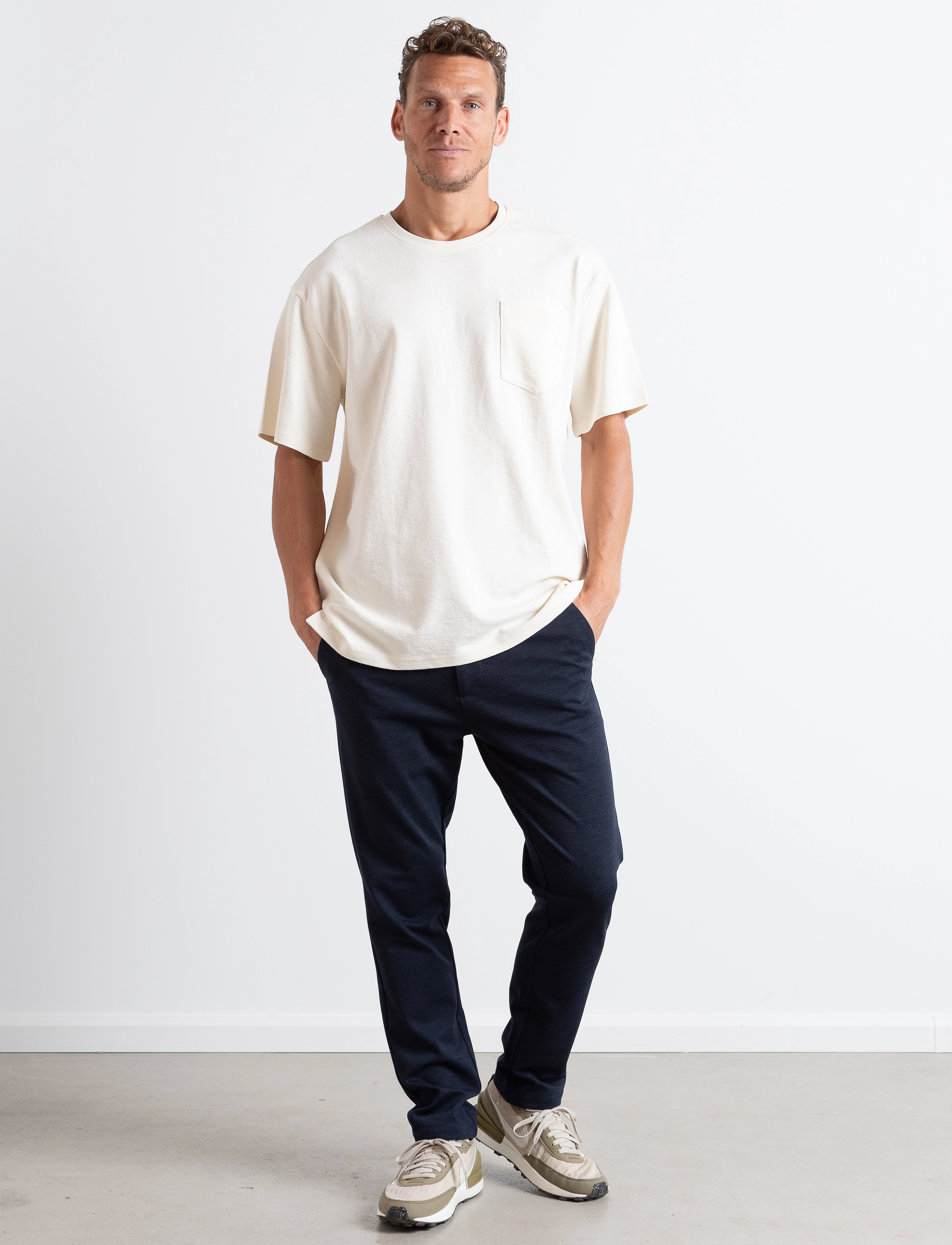 Clean Cut Copenhagen Calton Structured Tee - Riided - ECRU / cream