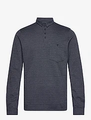 Clean Cut Copenhagen - Andy XO Stretch Polo LS - long-sleeved polos - navy mix - 0