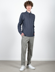 Clean Cut Copenhagen - Andy XO Stretch Polo LS - long-sleeved polos - navy mix - 1