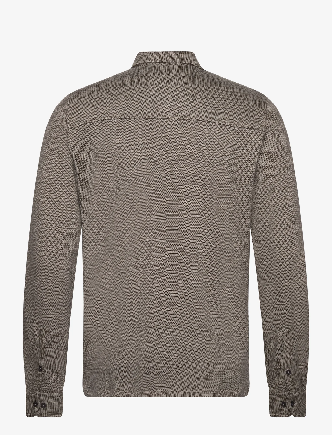 Clean Cut Copenhagen - Andy XO Stretch Polo LS - long-sleeved polos - sand mix - 1